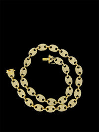 Cordão Masculino 60cm Piastrine Cravejado Zircônia | Banhado a Ouro 18k