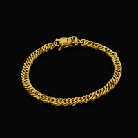Pulseira Elo Duplo Grumet Banhado em Ouro 18K