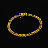 Pulseira Elo Duplo Grumet Banhado em Ouro 18K