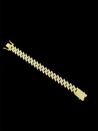Pulseira Masculina Flame Cuban Cravejada Zircônia - Mansão Joias