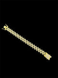 Pulseira Masculina Flame Cuban Cravejada Zircônia - Mansão Joias