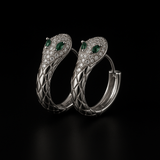 Brinco Argola Snake Cravejado em Zircônia | Banhado a Ouro 18k