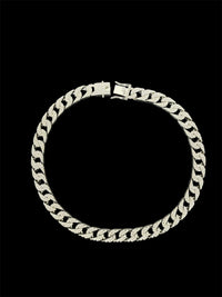 Cordão Elos Masculino Cravejado Zircônia | Banhado a Ouro 18k