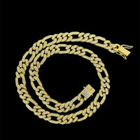 Corrente Masculino 60cm Cuban Ice Cravejado | Banhada a Ouro 18k