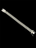 Pulseira Masculina Flame Cuban Cravejada Zircônia - Mansão Joias