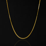 Corrente Elo Duplo Grumet Fina Banhado em Ouro 18K