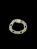 Pulseira Masculina Grossa Elo 3x1 Cravejada Zircônia | Mansão Joias
