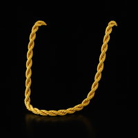 Corrente e Pulseira Baiano Banhado a Ouro 18k com Fecho Inteligente Reforçado