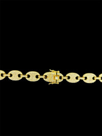 Cordão Masculino 60cm Piastrine Cravejado Zircônia | Banhado a Ouro 18k