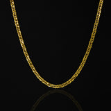 Corrente Elo Duplo Grumet Banhado em Ouro 18K
