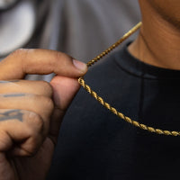 Corrente e Pulseira Baiano Banhado a Ouro 18k com Fecho Inteligente Reforçado