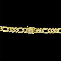 Corrente Masculino 60cm Cuban Ice Cravejado | Banhada a Ouro 18k