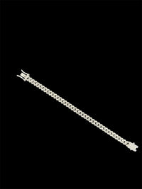 Pulseira Masculina Elos Cuban Cravejada Zircônia | Mansão Joias