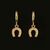 Brinco Ferradura Base Haste Banhado em Ouro 18K