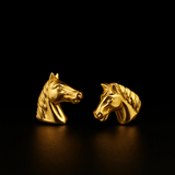 Brinco Cavalo Pequeno Fixo Banhado em Ouro 18K