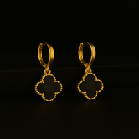 Brinco Vintage Alhambra Banhado em Ouro 18K