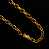 Corrente Cadeado Diamantada 70 cm Banhado em Ouro 18K