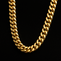 Corrente Grume Dupla Importada 4,0MM / 70 CM Banhado em Ouro 18K