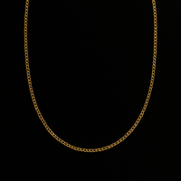 Corrente Grume Curta 0.80/ 60Cm Banhado em Ouro 18K