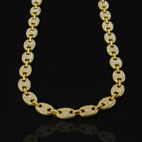 Cordão Masculino Piastrine Cravejado Zircônia Banhado em Ouro 18K