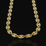 Cordão Masculino Piastrine Cravejado Zircônia Banhado em Ouro 18K