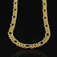 Corrente Masculino 60cm Cuban Ice Cravejado