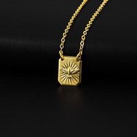 Colar Escapulário Espírito Santo Banhado A Ouro 18k